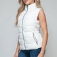 Apres Ski Zip Up Vest- White