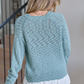 Sterling Teal Slub Crewneck Sweater