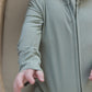 Sage Ribbed Zippy
