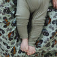 Sage Ribbed Zippy
