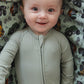 Sage Ribbed Zippy