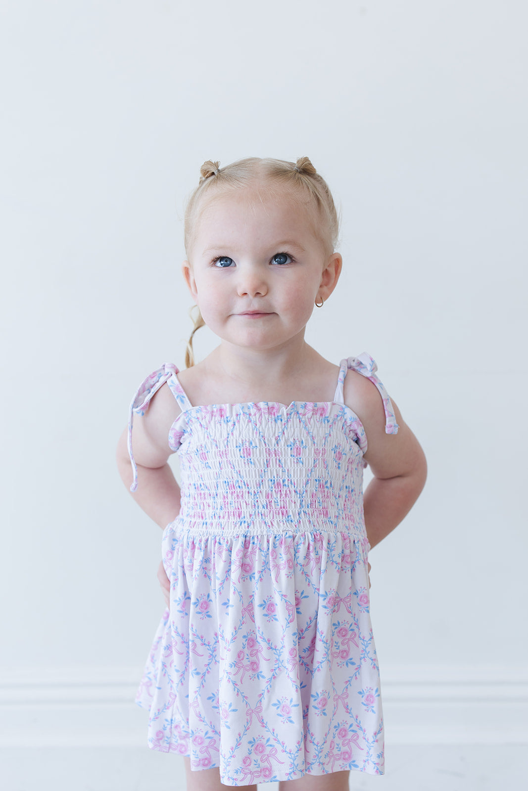 Charlotte Smocked Diaper Dress Set
