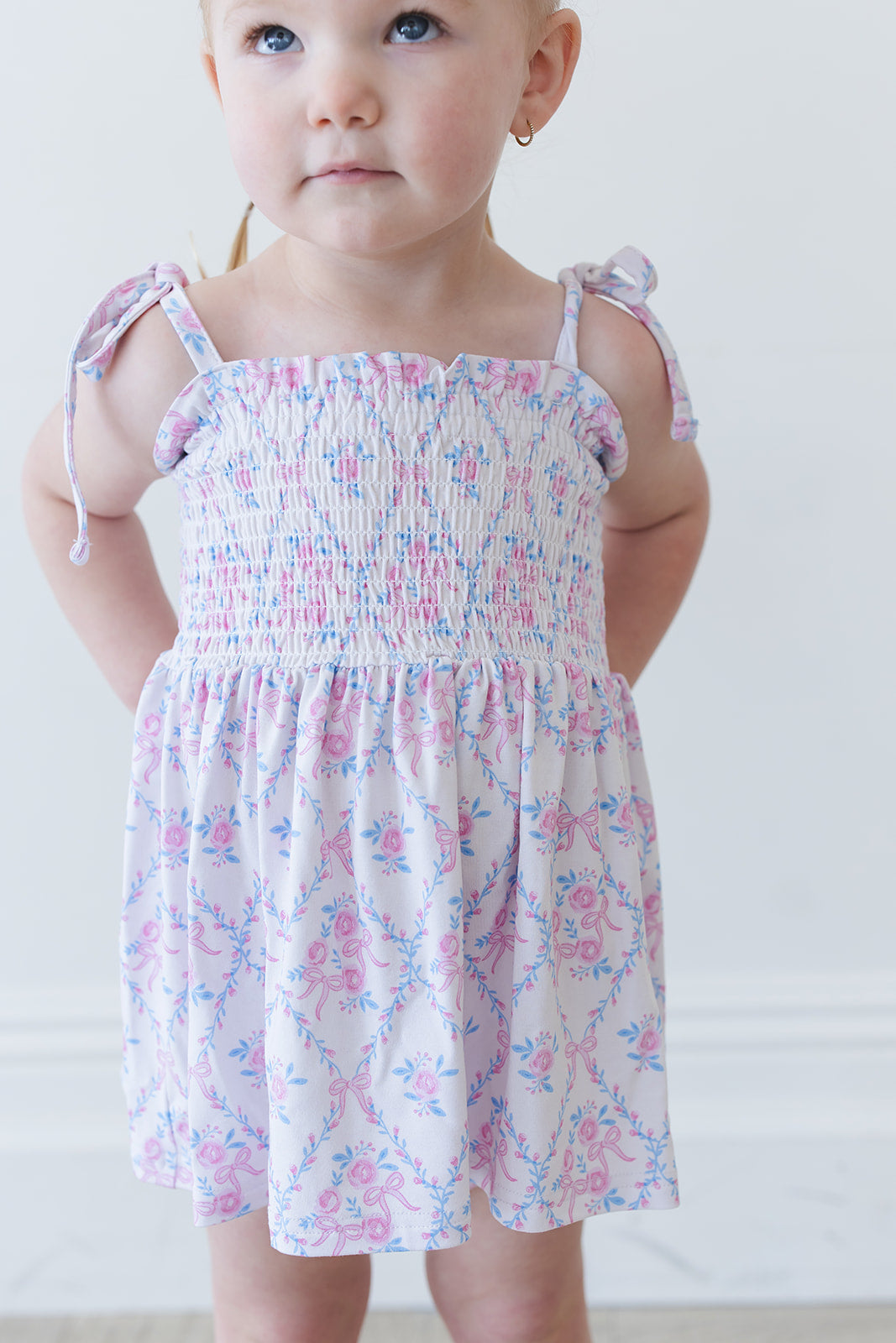 Charlotte Smocked Diaper Dress Set