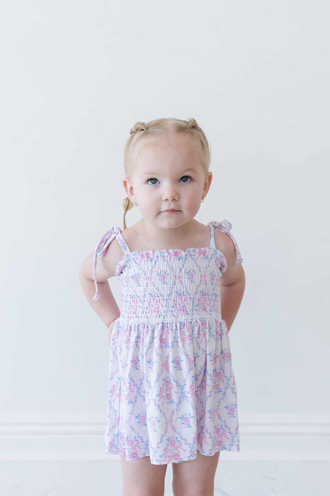 Charlotte Smocked Diaper Dress Set
