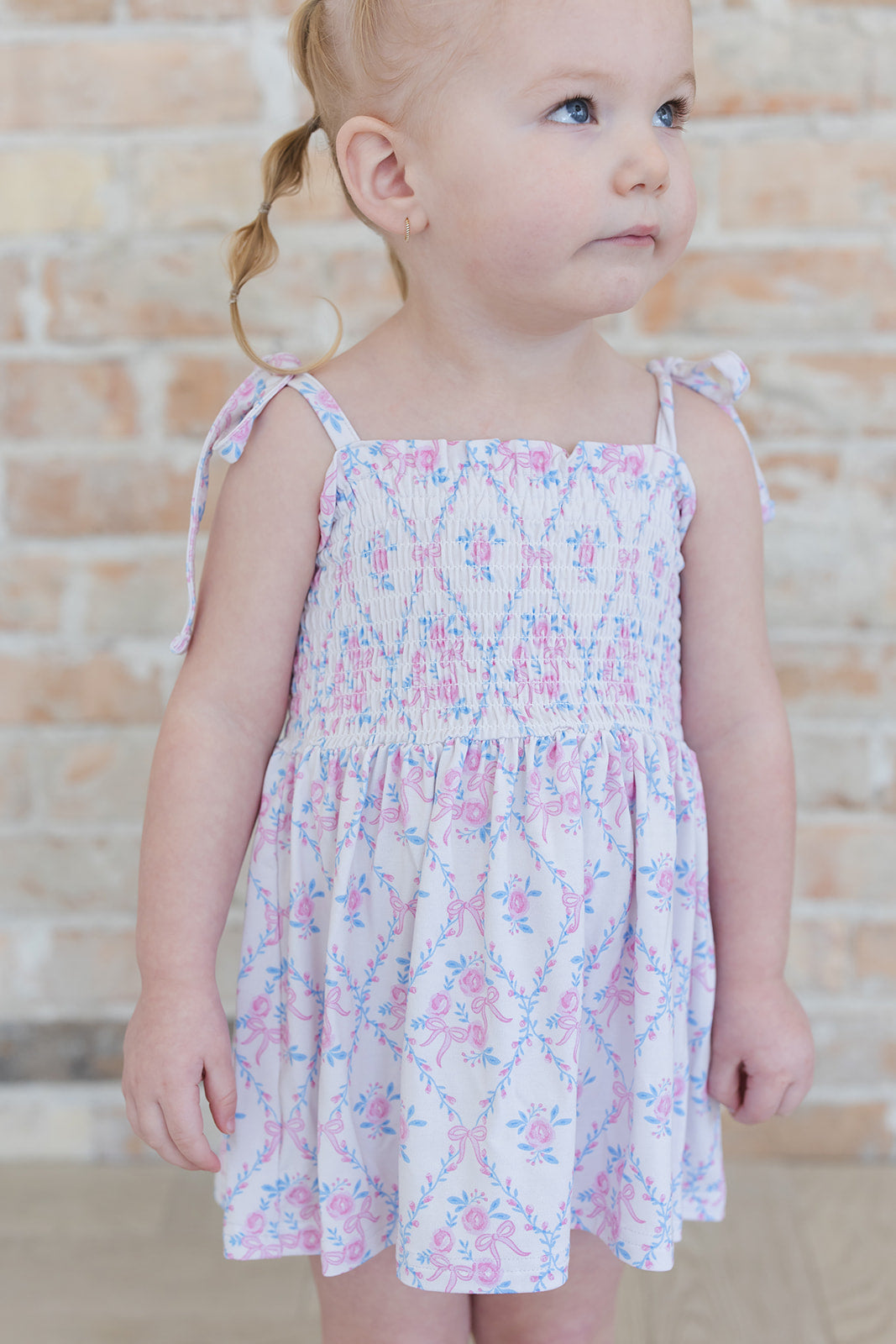 Charlotte Smocked Diaper Dress Set