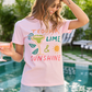 Tequila, Lime, & Sunshine Light Pink Graphic Tee