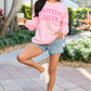 Caffeine Queen Light Pink Graphic Sweatshirt
