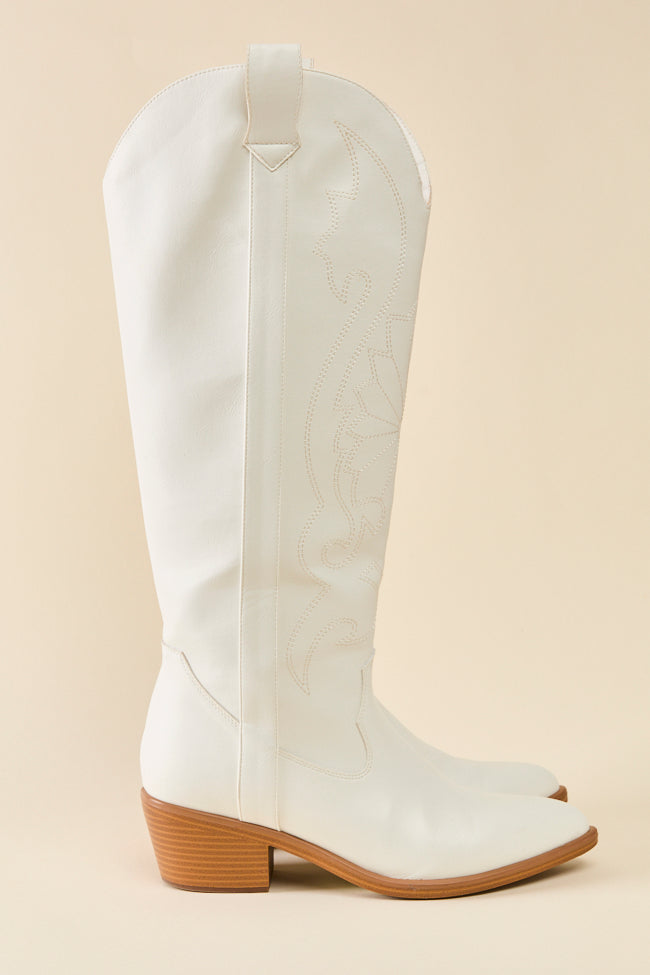 Shania White Cowboy Boots