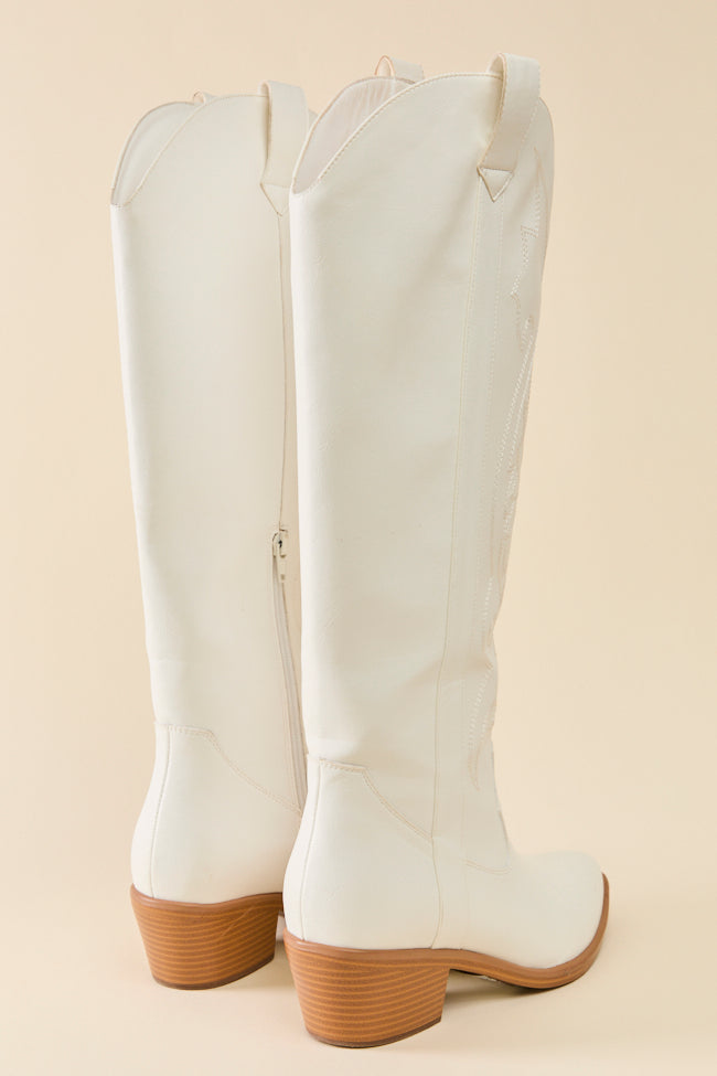Shania White Cowboy Boots
