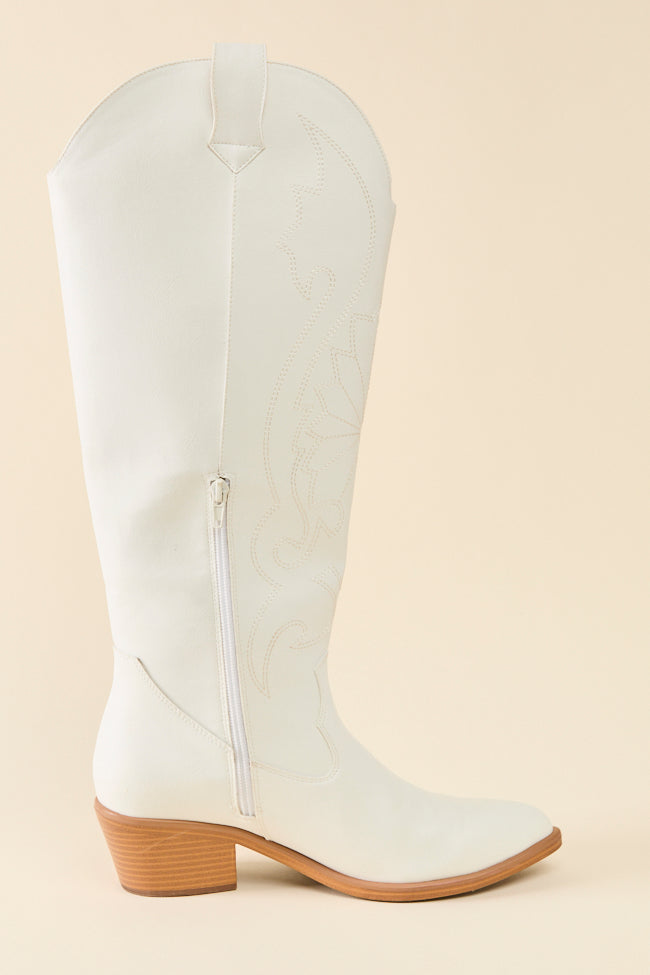 Shania White Cowboy Boots