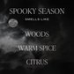 Spooky Season Soy Candle - Patterned 9 oz - Clear Jar (Cozy Season)