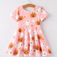Halloween Ghost Pumpkin Print Short sleeve Dress