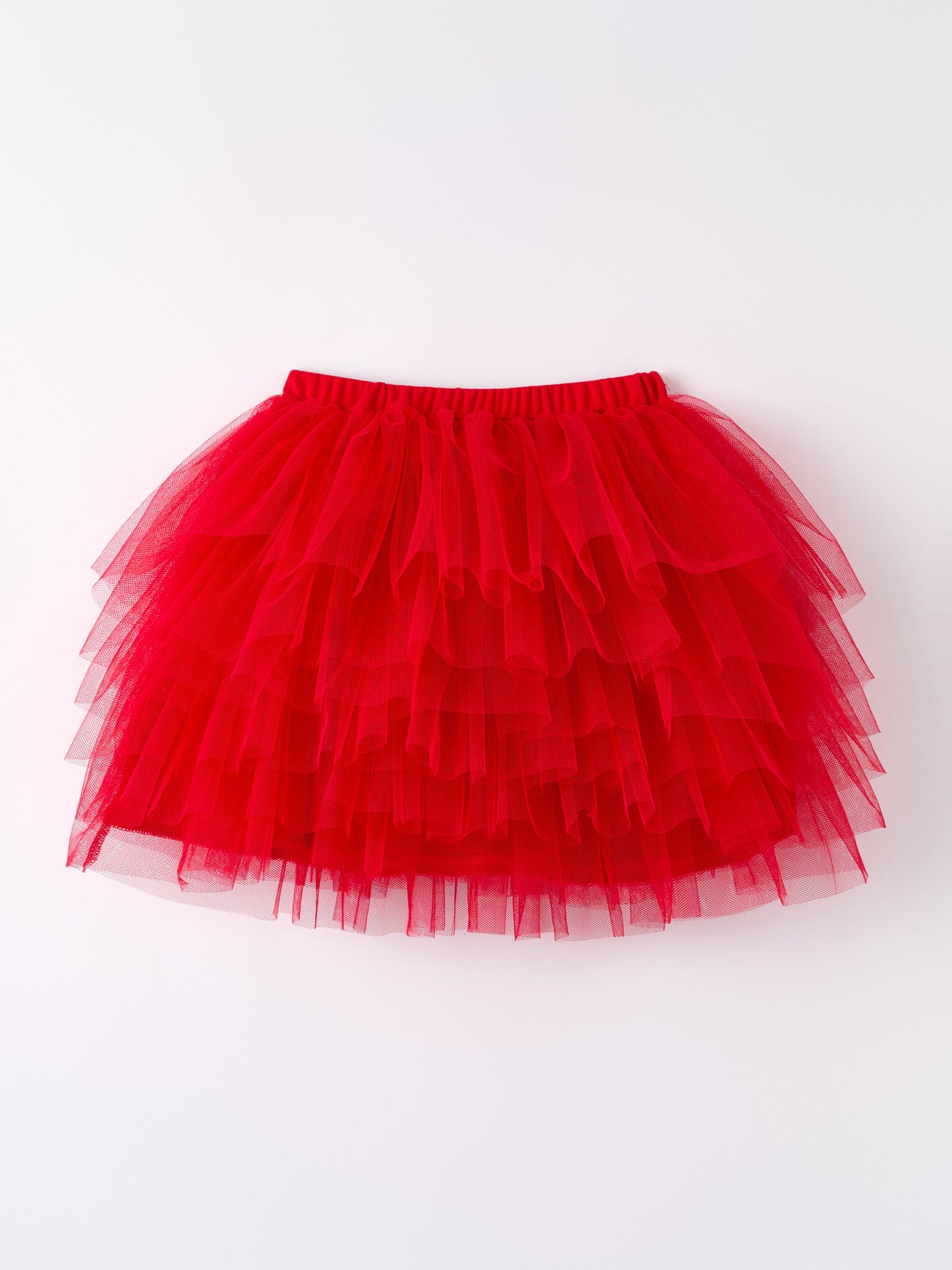 Valentine's Day Summer Red Girls' Tulle Skirt