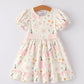 Pink Pumpkin Print Girls Dress