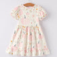 Pink Pumpkin Print Girls Dress