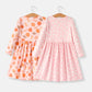 Fall Thanksgiving & Halloween Pumpkin Maple Leaf Drink Print Two-Piece Dress