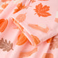 Fall Thanksgiving & Halloween Pumpkin Maple Leaf Drink Print Two-Piece Dress