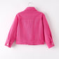 Hot Pink Fall Girls Denim Top