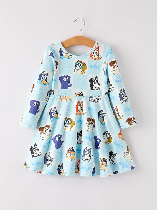 Blue Dog & Friends Girls Dress