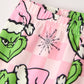 Christmas Print Top & Bell Bottom Pants Set