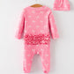 Tiny Bows Pink Zippy Romper with Hat