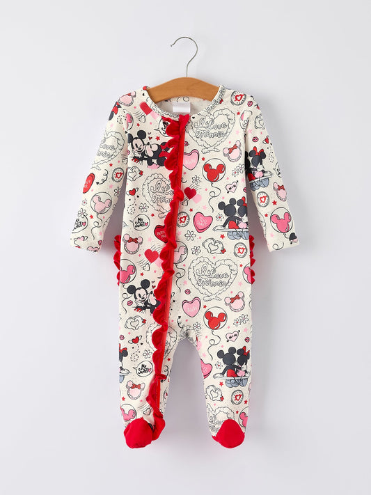 M&M Baby Girls Zip Pajamas