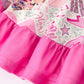 Girls TS Print Ruffle Long Sleeve Dress