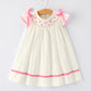 Pink Bow Embroidered dress