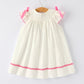 Pink Bow Embroidered dress