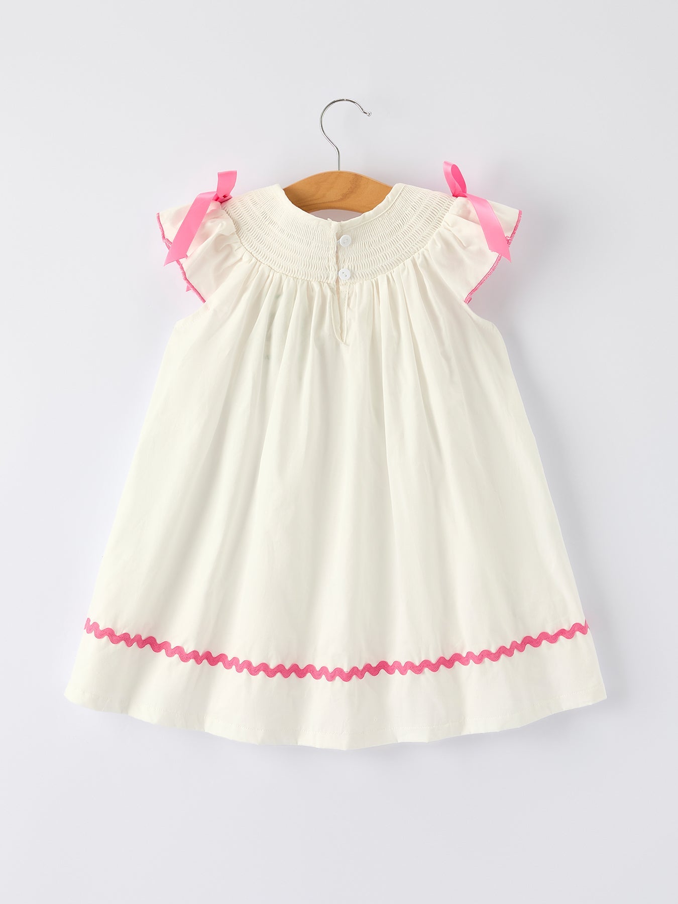 Pink Bow Embroidered dress