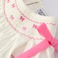 Pink Bow Embroidered dress
