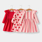 Valentine’s Girls Long Sleeve 3-Pack Dress Set