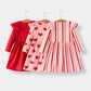 Valentine’s Girls Long Sleeve 3-Pack Dress Set