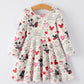 M&M Valentine's Day Girls' Long Sleeve Letter Print Dress