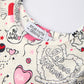 M&M Valentine's Day Girls' Long Sleeve Letter Print Dress