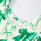 St. Patrick's Day Bow Print  Short Sleeves Girls Dress