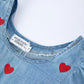 Denim Heart Dress for Girls – Long Sleeve Valentine Outfit