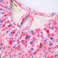 Girls Floral Ruffle Smocking Dress