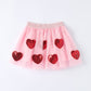 Girls' Valentine's Day Skirt with Sequined Heart Appliques