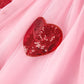 Girls' Valentine's Day Skirt with Sequined Heart Appliques