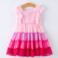 Ombre Ruffle Dress for Girls – Pink Gradient Layers