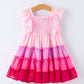 Ombre Ruffle Dress for Girls – Pink Gradient Layers