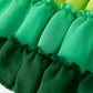 St. Patrick's Day Ombre Ruffle Dress for Girls – Green Gradient Layers