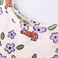 Easter Bunny Purple Floral Print Girls Dress