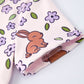 Easter Bunny Purple Floral Print Girls Dress
