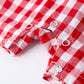 Summer Plaid Smocked Romper