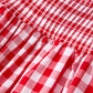 Summer Plaid Smocked Ruffled Romper