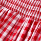 Summer Plaid Smocked Ruffled Dress