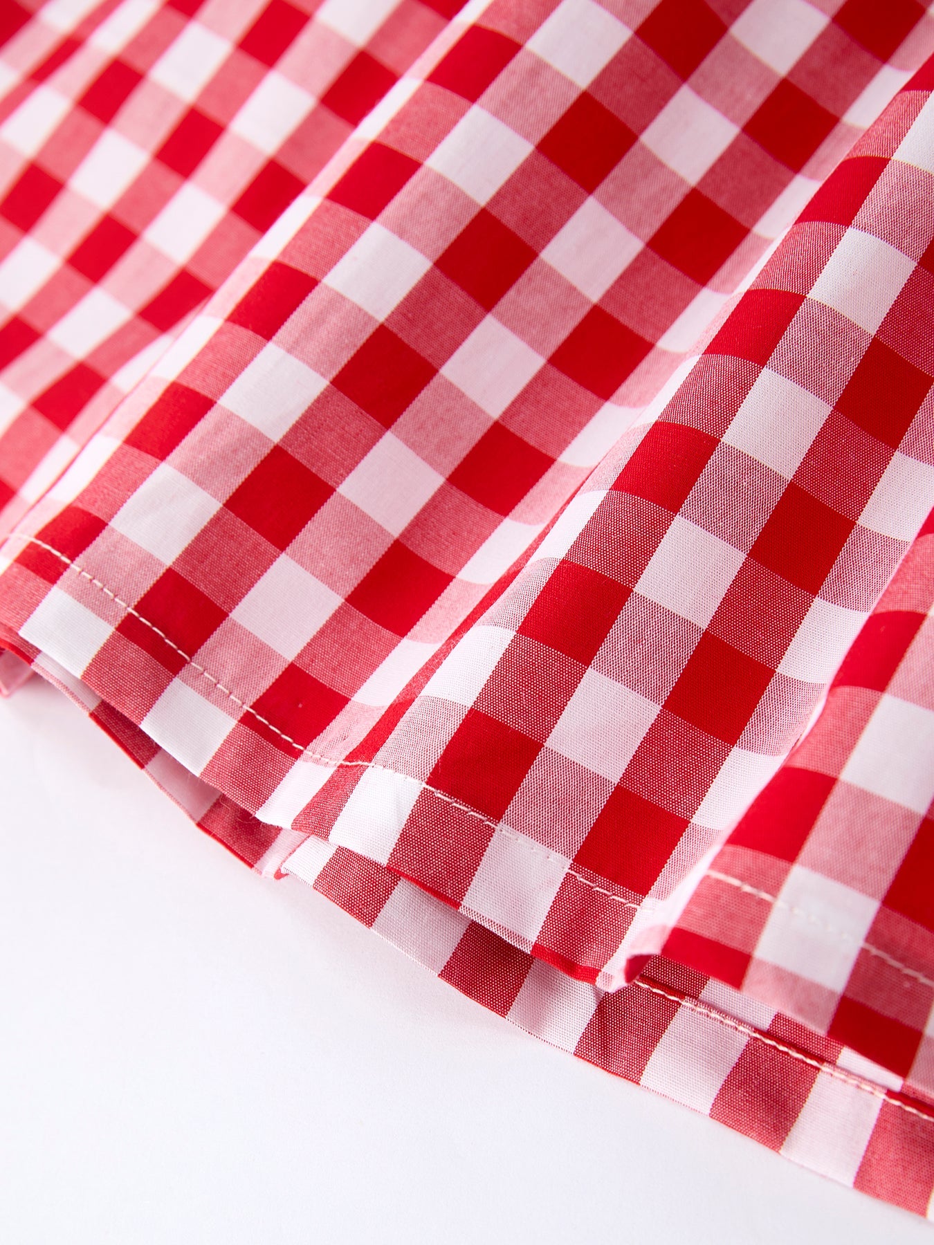 Summer Plaid Smocked Ruffled Dress