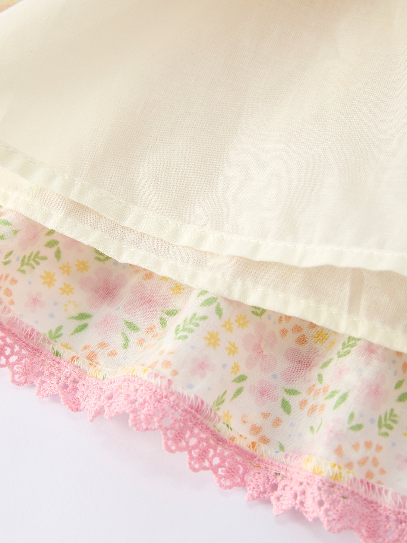 Spring Floral Ruffle Dress With Straw Hat